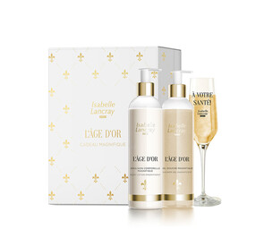 Zestaw świąteczny do ciała  Lage Dor z szampańską świecą